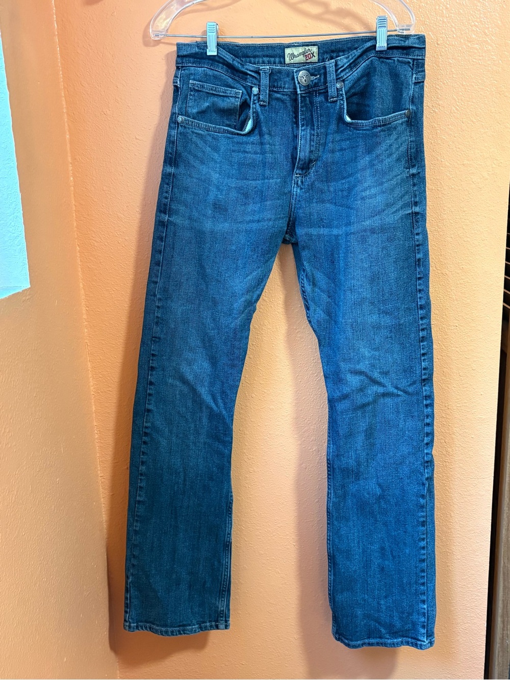 Wrangler Men's Straight Fit Denim Jeans - medium Blue 32x34